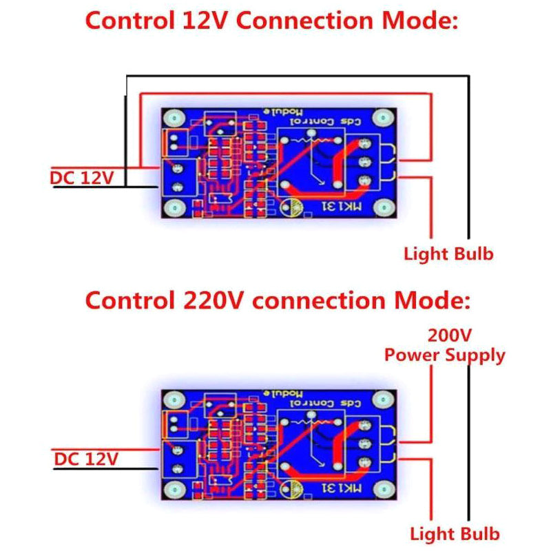 Světlocitlivý senzor s relé, modul XH-M131, napájení 12V
