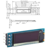 Displej OLED 0,91", 128x32 znaky, IIC/I2C, 4piny, bílý