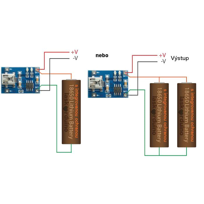 Nabíječka Li-Ion článku 1A, modul s IO TP4056