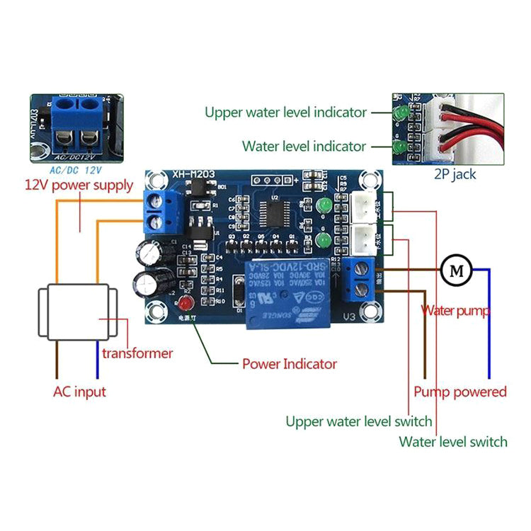 Snímač hladiny kapaliny - modul XH-M203, napájení 12V