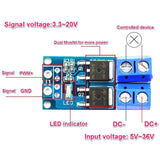 Výkonový spínač MOSFET PWM 15A 400W, modul XY-MOS