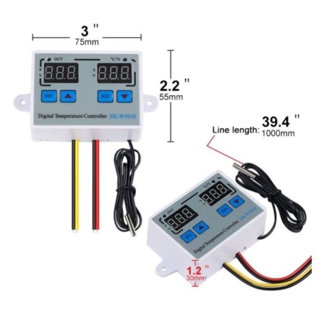 Digitální termostat XK-W1010, -50 až +120°C, napájení 230V