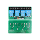 Modul čtyřkanálového relé 12V 30A s optoelektronickou izolací, volitelná úroveň spínání
