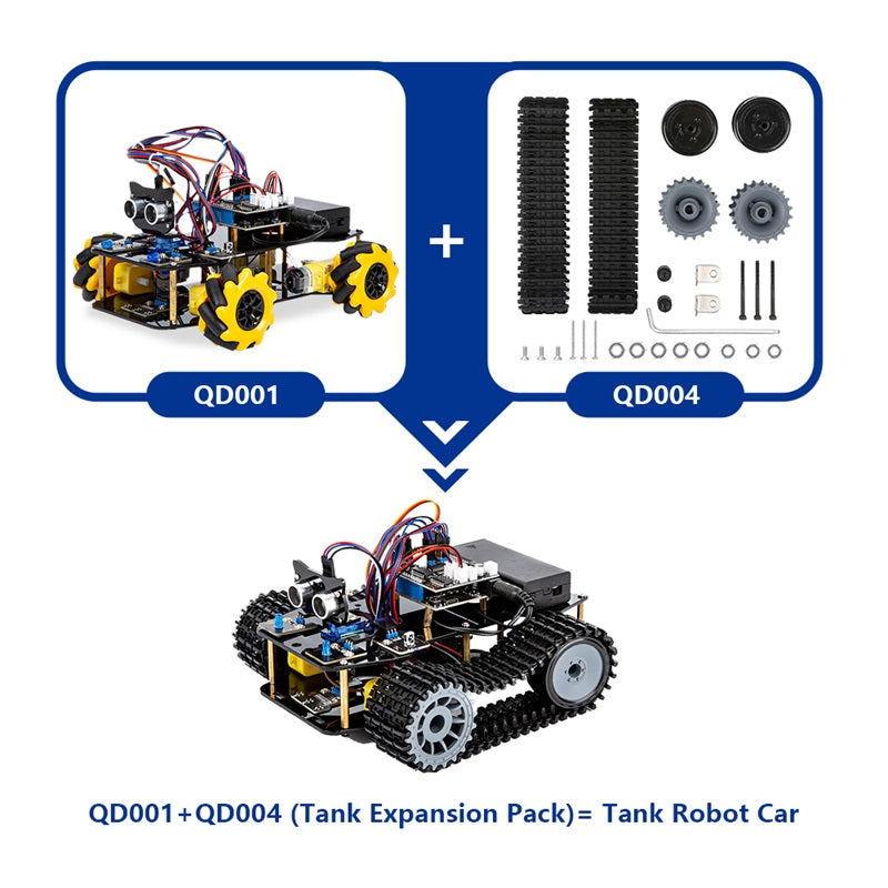 Stavebnice ACEBOTT Rozšiřující sada (tank) pro robotické autíčko Arduino