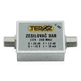 Anténní zesilovač TEROZ 404X, DAB, G20dB, F1,2dB, U98dBµV, F-F