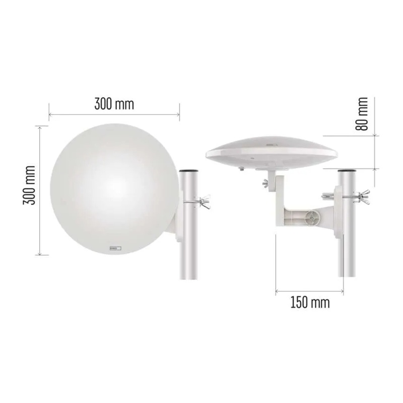 Anténa univerzální EMOS VILLAGE MOON–V900, DVB-T2, FM, DAB, filtr LTE/4G/5G