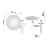 Anténa univerzální EMOS VILLAGE MOON–V900, DVB-T2, FM, DAB, filtr LTE/4G/5G