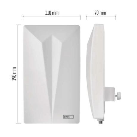Anténa univerzální EMOS VILLAGE CAMP–V400, DVB-T2, FM, DAB, filtr LTE/4G/5G
