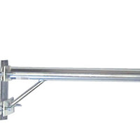 Anténní držák 50cm na stožár s vinklem/dvěma třmeny, rozteč třmenu 100mm, trubka 42/2mm, výška 16cm