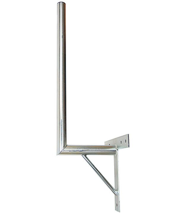 Anténní držák 25cm na zeď se vzpěrou, trubka 42/2mm, výška 66cm