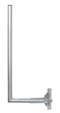 Anténní držák síta 25cm na stožár s vinklem, rozteč třmenu 100mm, trubka  28/2mm, výška 63cm