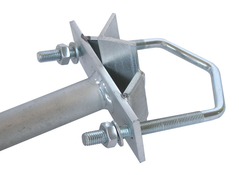 Anténní držák síta 25cm na stožár s vinklem, rozteč třmenu 100mm, trubka  28/2mm, výška 63cm