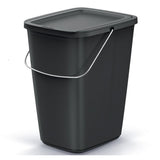 Koš odpadkový COMPACTA Q FLAP BASIC černý 9l - rozbaleno - neobsahuje víko
