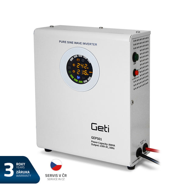 Zdroj záložní GETI GEP501 sinus 500W nástěnný - rozbaleno
